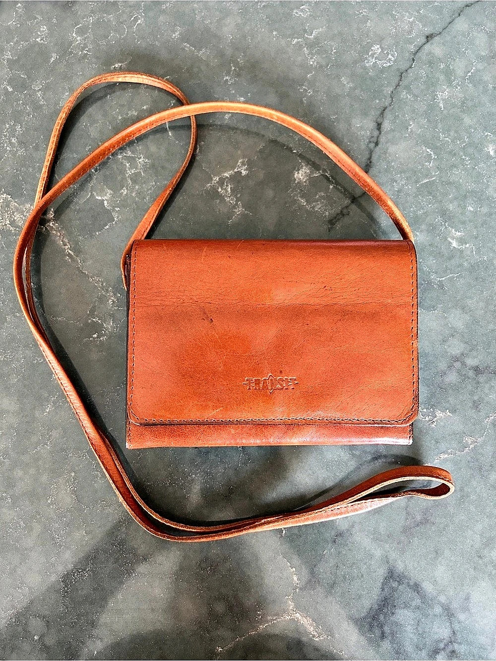 Transit Italy Brown Leather Crossbody Bag for traveler